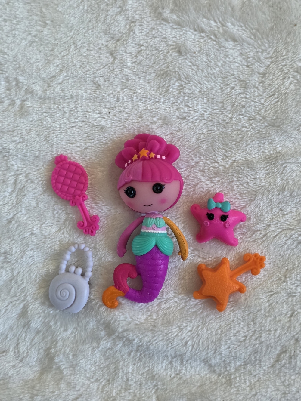 Vintage Mini Lala-Oopsies Mermaid Anemone Doll Pet Starfish Accessories Lot